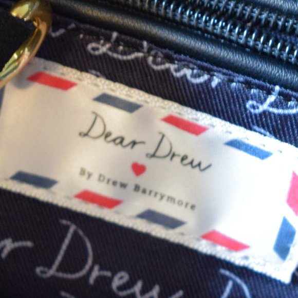 Dear Drew Black Suede Backpack with Gold Heart Closure - Picture 6 of 7